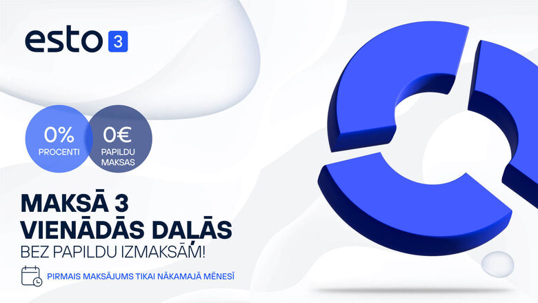 maksā trīs vienādās daļās bez pārmaksas