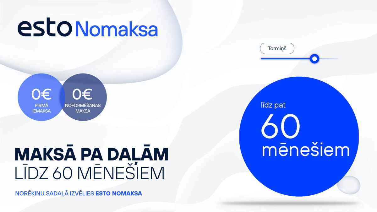 maksā pa daļām līdz 60 mēnešiem